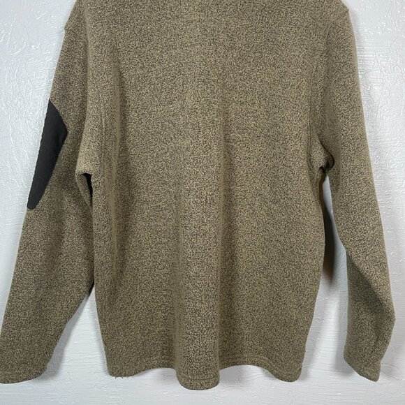 Exofficio Men L Tan Black Fleece 1/4 Snap Pullover Jacket Zip Pocket Gorpcore - Picture 5 of 7